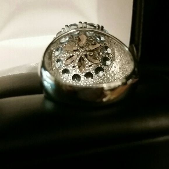 NWOT Blue Topaz & Sapphire Solid 925 Sterling Ring - Picture 4 of 6